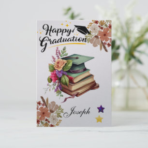 unique grad gift message card, Personalised Gradua Announcement