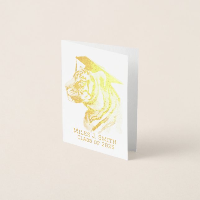 Unique Graduation Announcement Foil Invitation (Front)