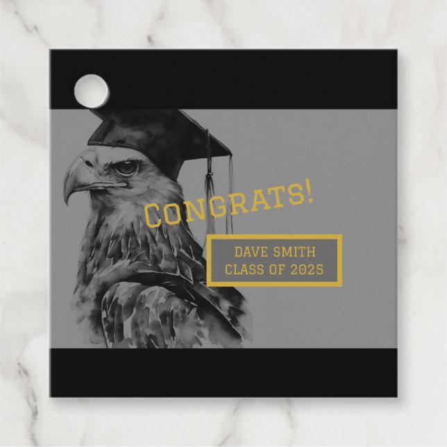 Unique Graduation Favour Tag | Eagle (Front)