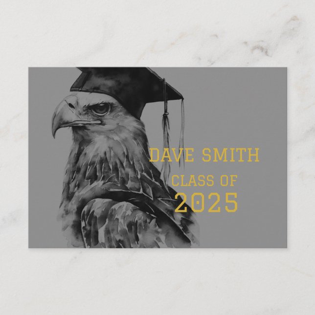 Unique Graduation RSVP Enclosure Card with QR Code (Front)