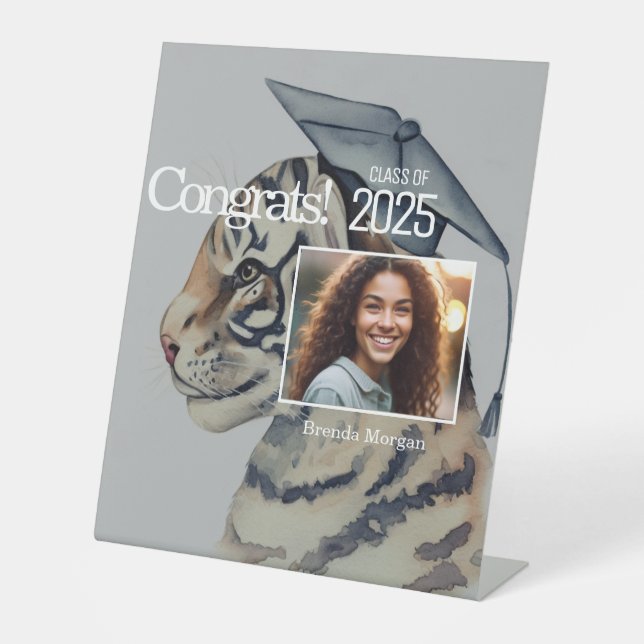 Unique Graduation Tabletop Pedestal Sign (Front)