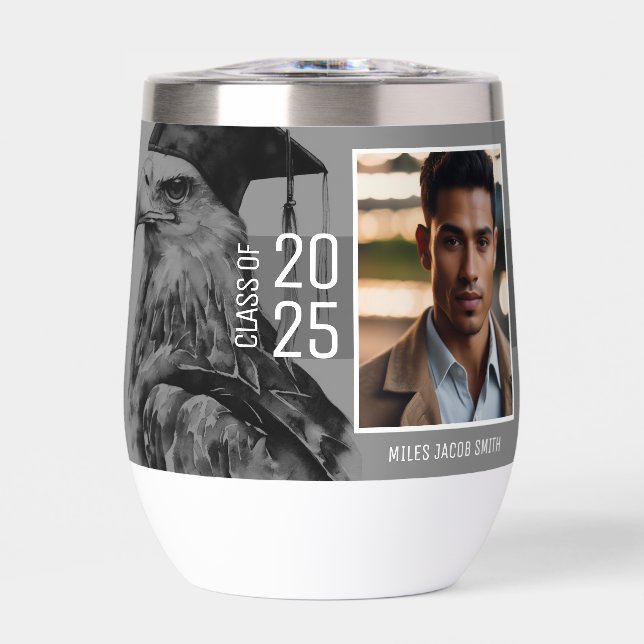 Unique Graduation Two Photo Drinkware (Front)