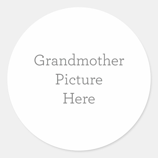 Unique Grandmother Picture Sticker Gift (Front)