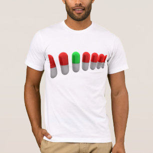 Unique Green Pill Among Red Capsules  T-Shirt