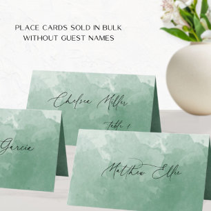 Unique Green Watercolor Background Place Card