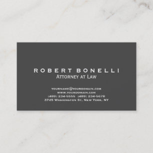Unique Grey Attorney at Law Standard Business Card