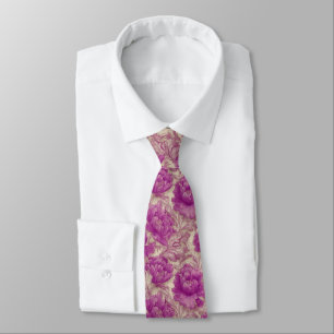 Unique Groomsmen Gift Peonies Flower Tie