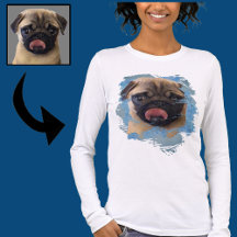 Unique Grunge Blue Grey Pug Puppy Dog Lover Photo