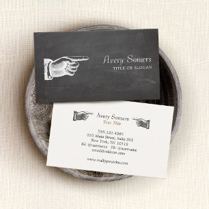 Unique Grunge Style Vintage Black Business Business Card