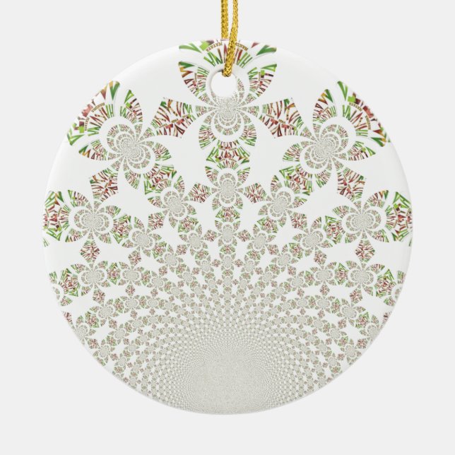 Unique Hakuna Matata Design: Serene Vibes Ceramic Ornament (Front)