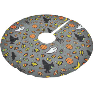 Unique Halloween Decor Brushed Polyester Tree Skirt