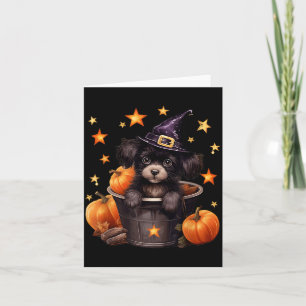 Unique Halloween Dog Mom Graphic Witchy Dog Lover Card
