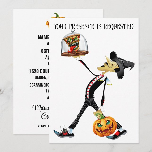 Unique Halloween Gathering Invitation (Front/Back)