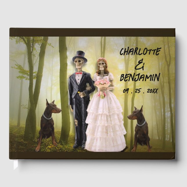 Unique Halloween Gothic Wedding  Guest Book (Front)