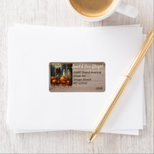 Unique Halloween theme artsy custom address Label