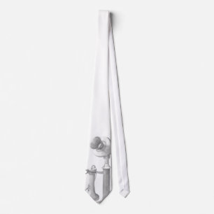 unique hand drawn antique telephone drawing tie