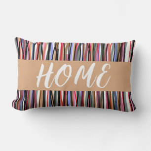 Unique hand drawn magic colors Stylish home decor Lumbar Pillow