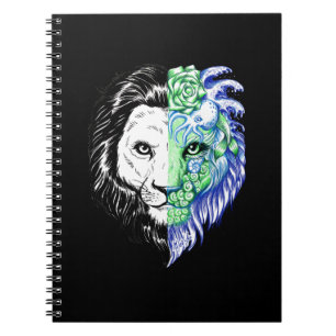 Unique Hand Drawn Mystic Lion Art Note Book