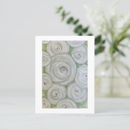 Unique hand drawn roses.  Original artwork Postcard