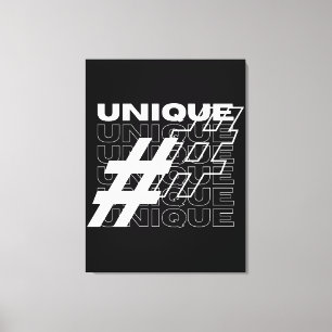 Unique Hashtag Typography Canvas Print