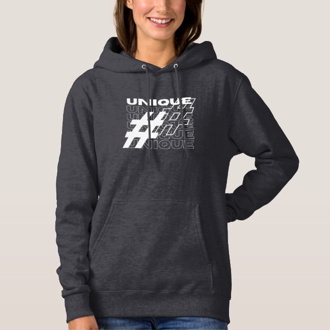 Unique Hashtag Typography Hoodie (Front)