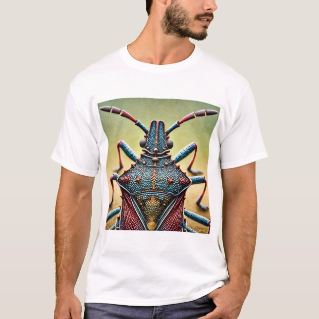 Unique Headed Bug 060824IREF240 - Watercolor T-Shirt (Front)