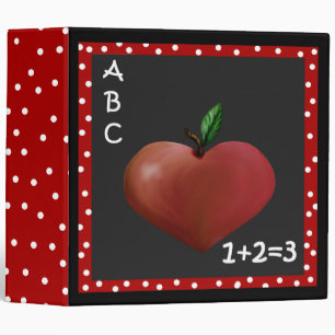 Unique Heart Apple Teacher's Binder