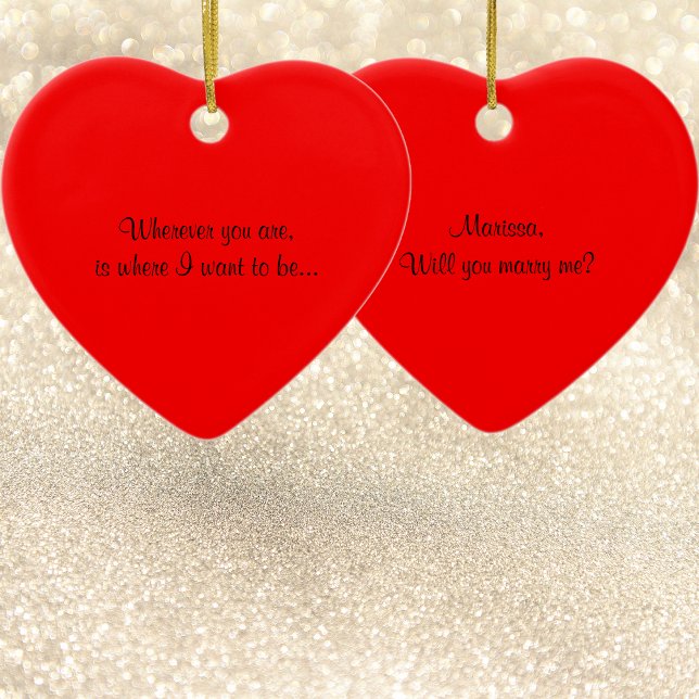 Unique Heart Wedding  Proposal Idea Ornament (Creator Uploaded)
