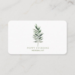 Unique Herbalist Naturopath Botanical Leaves  Business Card