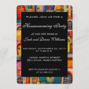 Unique Housewarming Party Invitation Doors