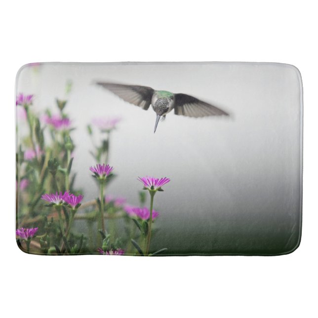 Unique Hummingbird Bath Mat (Front)