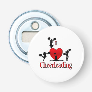 Unique I Heart Cheerleading Bottle Opener