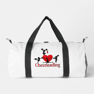 Unique I Heart Cheerleading Duffle Bag