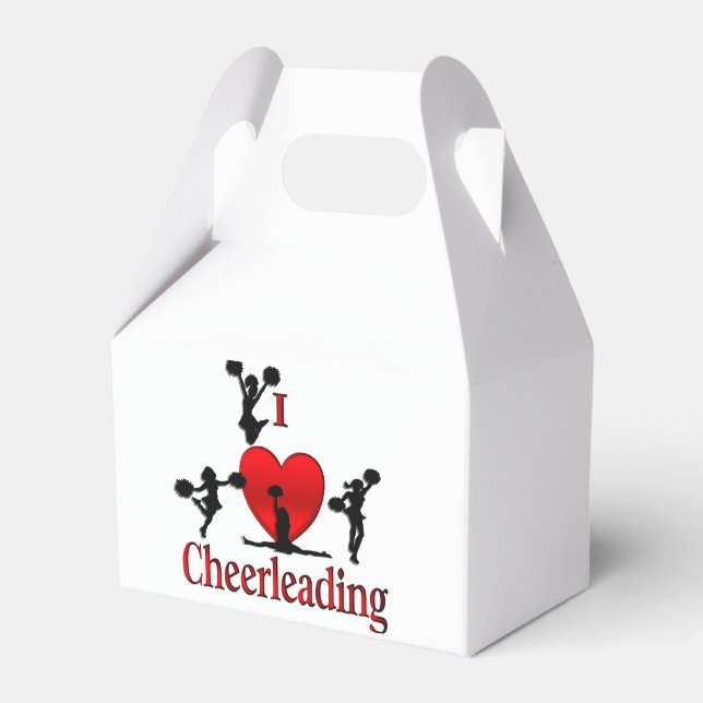 Unique I Heart Cheerleading Favor Box (Front Side)