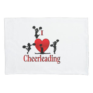 Unique I Heart Cheerleading Pillowcase