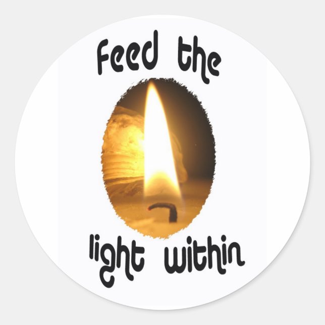 Unique, inspirational round sticker (Front)