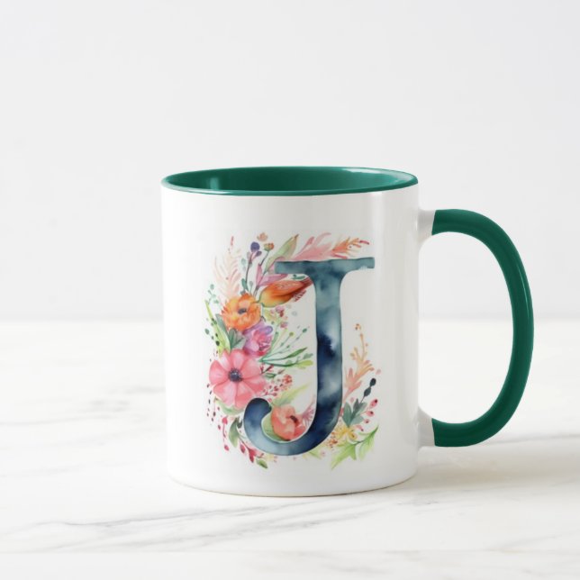 Unique J Letter Design Cup (Right)