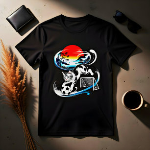 Unique Japanese Soccer Cat Gift for Anime & Footba T-Shirt