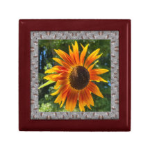Unique Keepsake Box with Cheerful Sunflower
