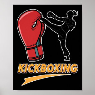 Unique Kickboxing Boxing Glove Design Poster