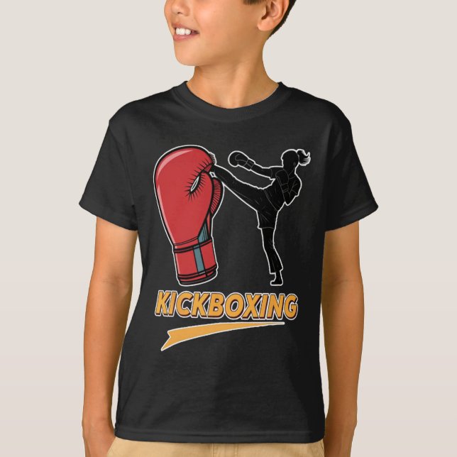 Unique Kickboxing Boxing Glove Design  T-Shirt (Front)