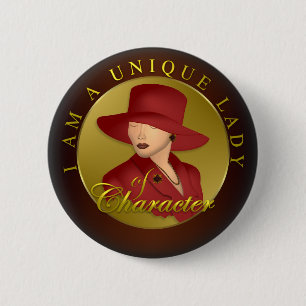 Unique Lady Of Character 2 Inch Round Button