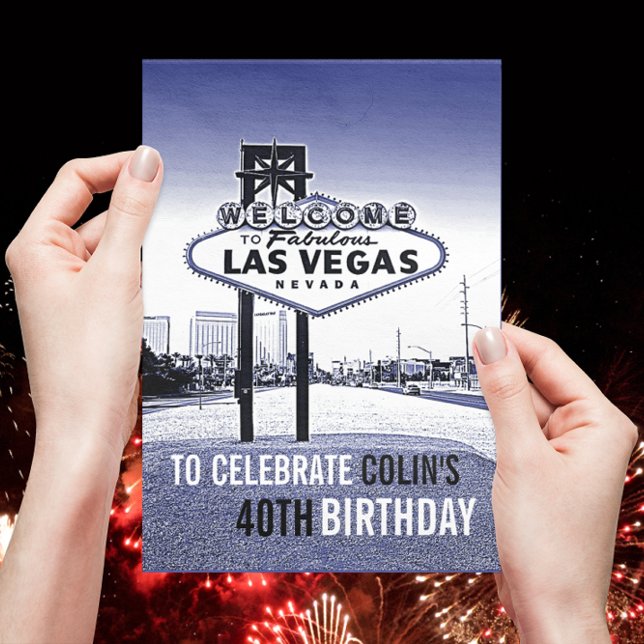 Unique Las Vegas Male's Birthday Party Invitation (Creator Uploaded)