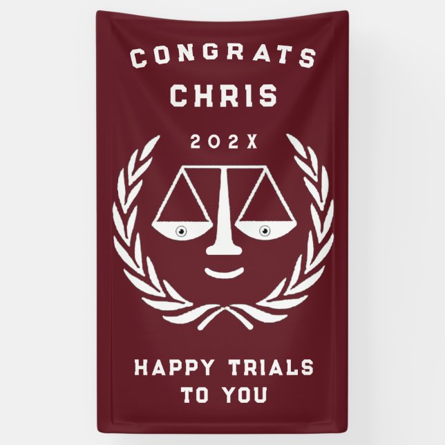 Unique Law School Graduation Banner (Vertical)