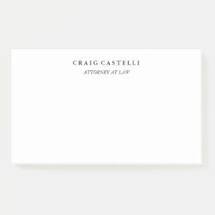 Unique Lawyer Black White Business Card Post-it Notes