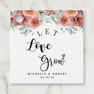 Unique, Let Love Grow, Ethereal Floral, Script Favour Tags