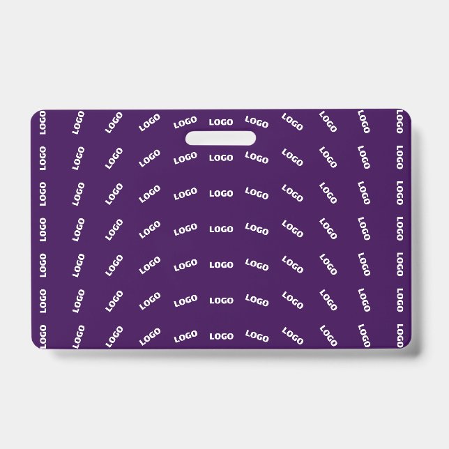 Unique Logo or Any Uploaded Image Pattern | Purple Badge (Front)