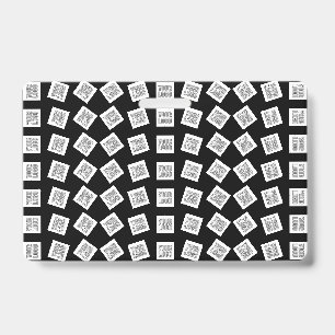 Unique Logo or Image Pattern Black (editable) Badge