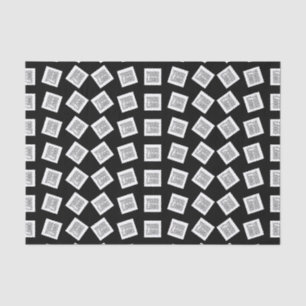 Unique Logo or Image Pattern   Black (editable) Tissue Paper