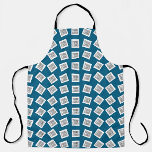 Unique Logo or Image Pattern   Blue (editable) Apron